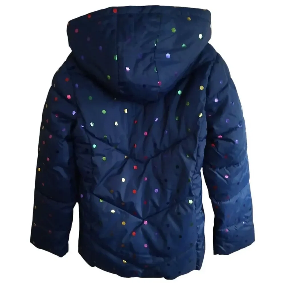 Girls Swisstech Blue Puffer Jacket Hooded Long Sleeve Size L (10-12)